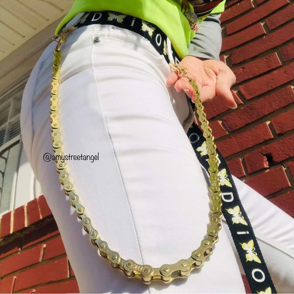 Chunky Heavy Duty Motorcycle Waist Jeans Wallet Belt loops Pants Chains Keychain